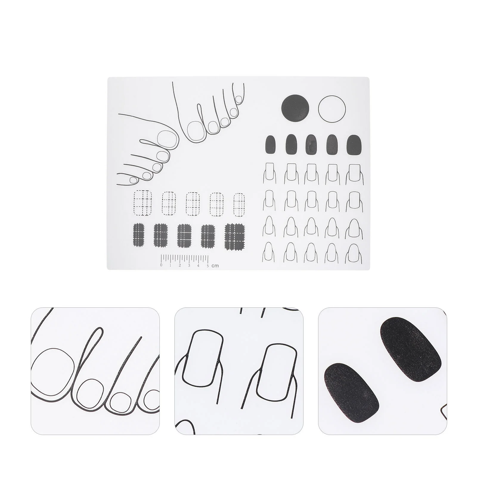

Combo Plate Acrylic Fiber Tools Fingernail Pad Silicone Application Practice