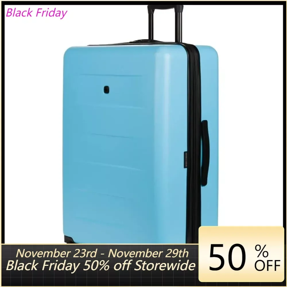 

Powder Blue Carry Bag Checked- （18-24-27）-Inch Travel Suitcase With Wheels Hardside Expandable Luggage With Spinner Wheels Bags