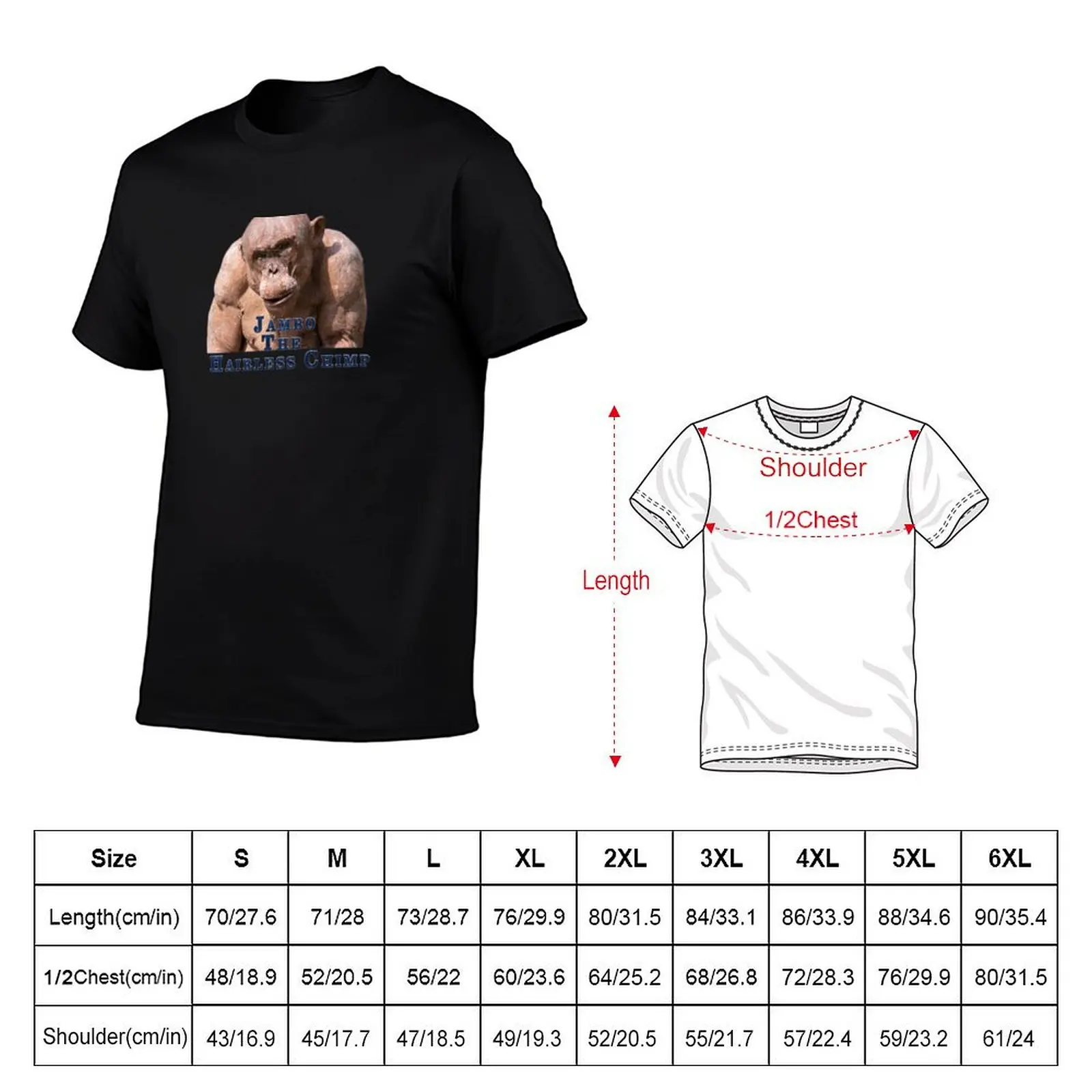 Футболка Jambo The Hairless Chimp, простая футболка для работы (art.: 3920dbecbdf97) - 3920dbecbdf97