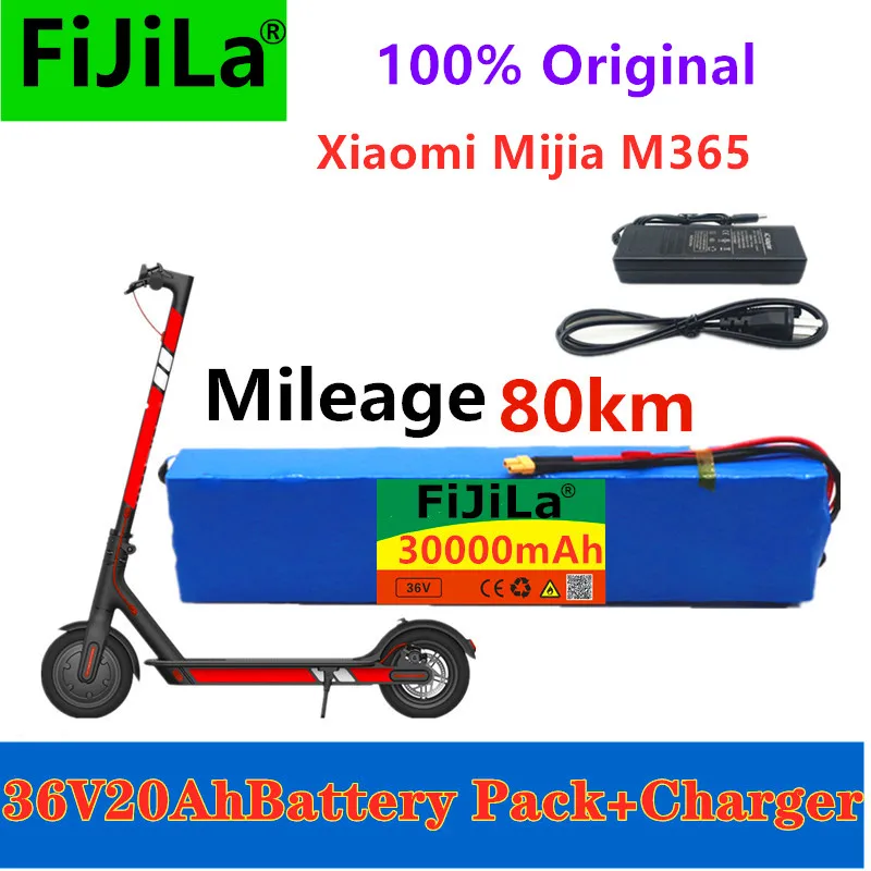 

100% New Original 36V 30Ah Roller Batterie Pack für Xiaomi Mijia 36V 30000mAh Batterie pack Elektrische Roller BMS + Ladegerät