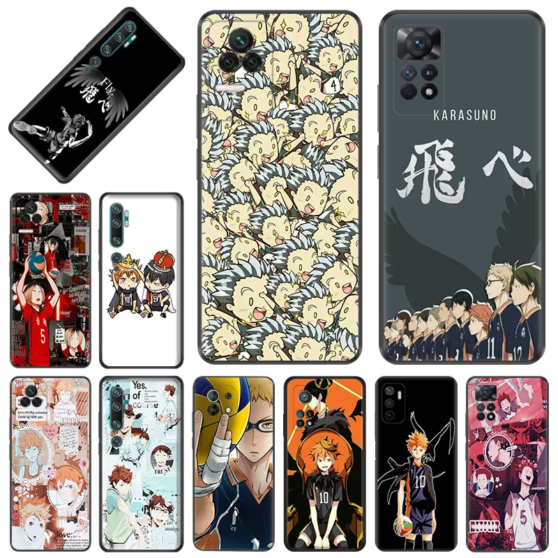 Силиконовые черные чехлы для телефонов Xiaomi 13 Pro 12x12s Ultra 12t a2 Lite cc9e Redmi 12C K50 k60 Аниме Haikyuu Kei Tsukishima чехол