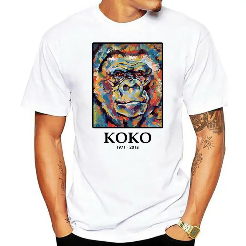 

Модная Классическая футболка Koko с изображением памятника гориллы