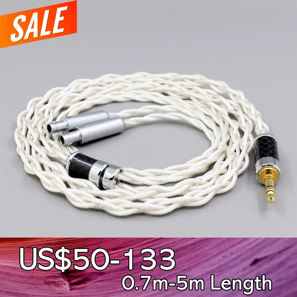 Graphene 7N OCC Silver Plated Type2 Earphone Cable For Sennheiser HD800 HD800s HD820s HD820 Dharma D1000 LN008151