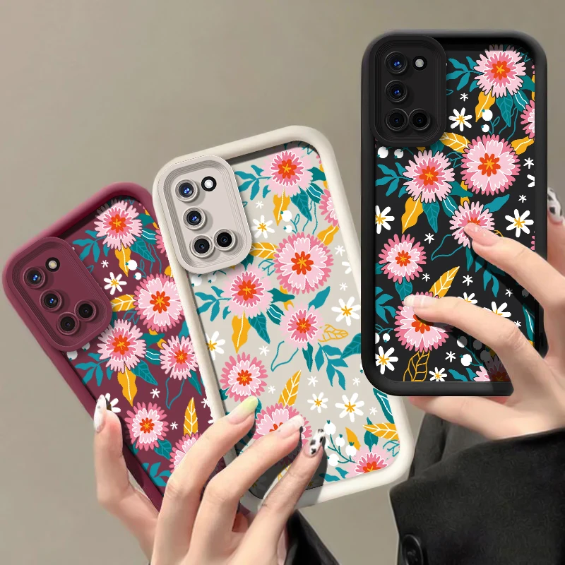 Фото Цветочный чехол для телефона Xiaomi Redmi Note 14 12S 11S 13 Pro Plus 12 Turbo 11T 10S 9S 11 Pro, матовый, противоударный, силиконовый №2