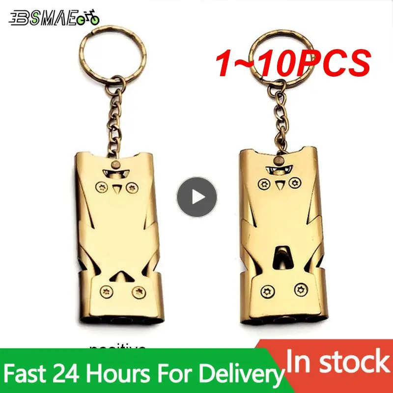 

1~10PCS Double Pipe Whistle Pendant Keychain High Decibel Outdoor Survival Emergency Whistle Camping Tool Multifunction Whistle