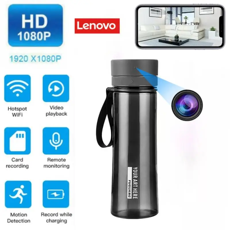 

Lenovo 1080P HD мини-камера портативная стеклянная камера офисная беспроводная Wi-Fi бутылка для воды камера спортивная домашняя безопасность камера для няни