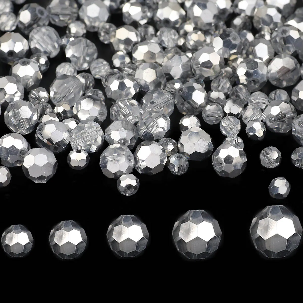 Серебристые Австрийские хрустальные шарики оформление украшений сделай сам