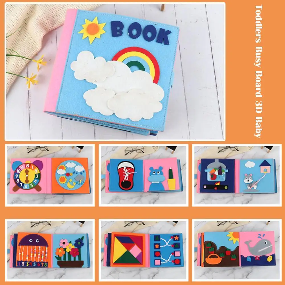 

New Baby Felt Quiet Books Montessori Toddlers Busy Board 3D Baby Story Cloth Book Early Learning Education Habits Dropshipping