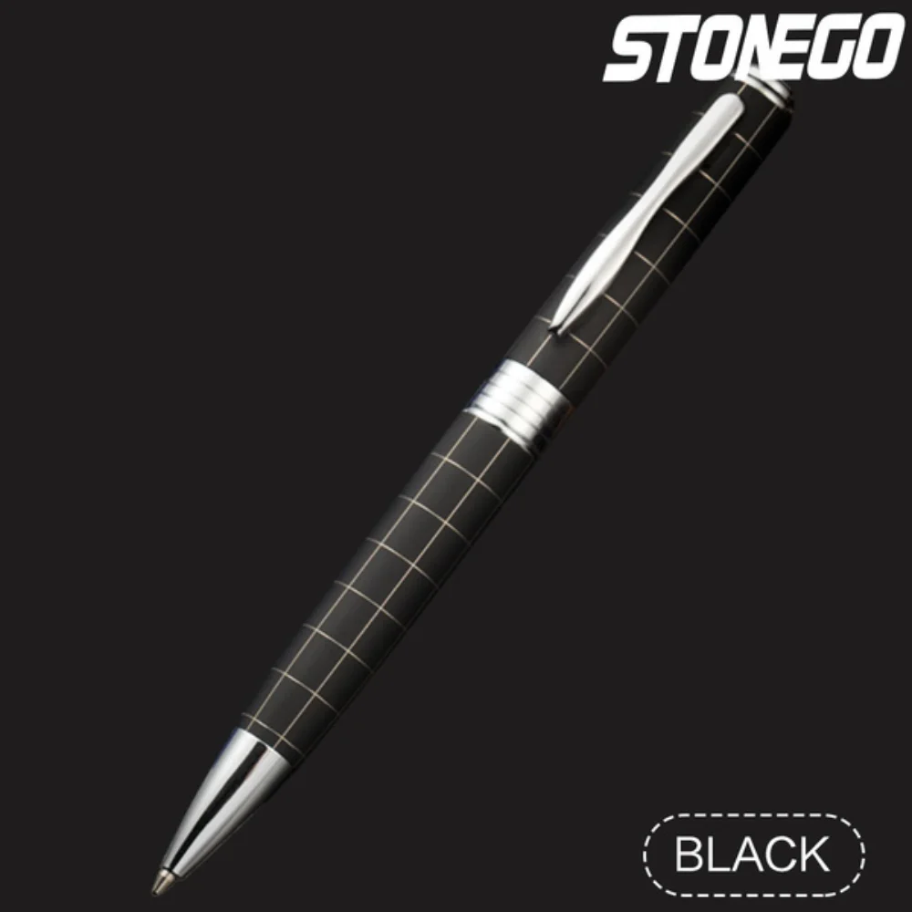 

Шариковая ручка STONEGO черная металлическая 1 мм