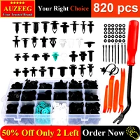 820 pcs car push retainer clips auto fasteners assortment 36 size nylon bumper fender rivets 10 cable ties and fasteners remover