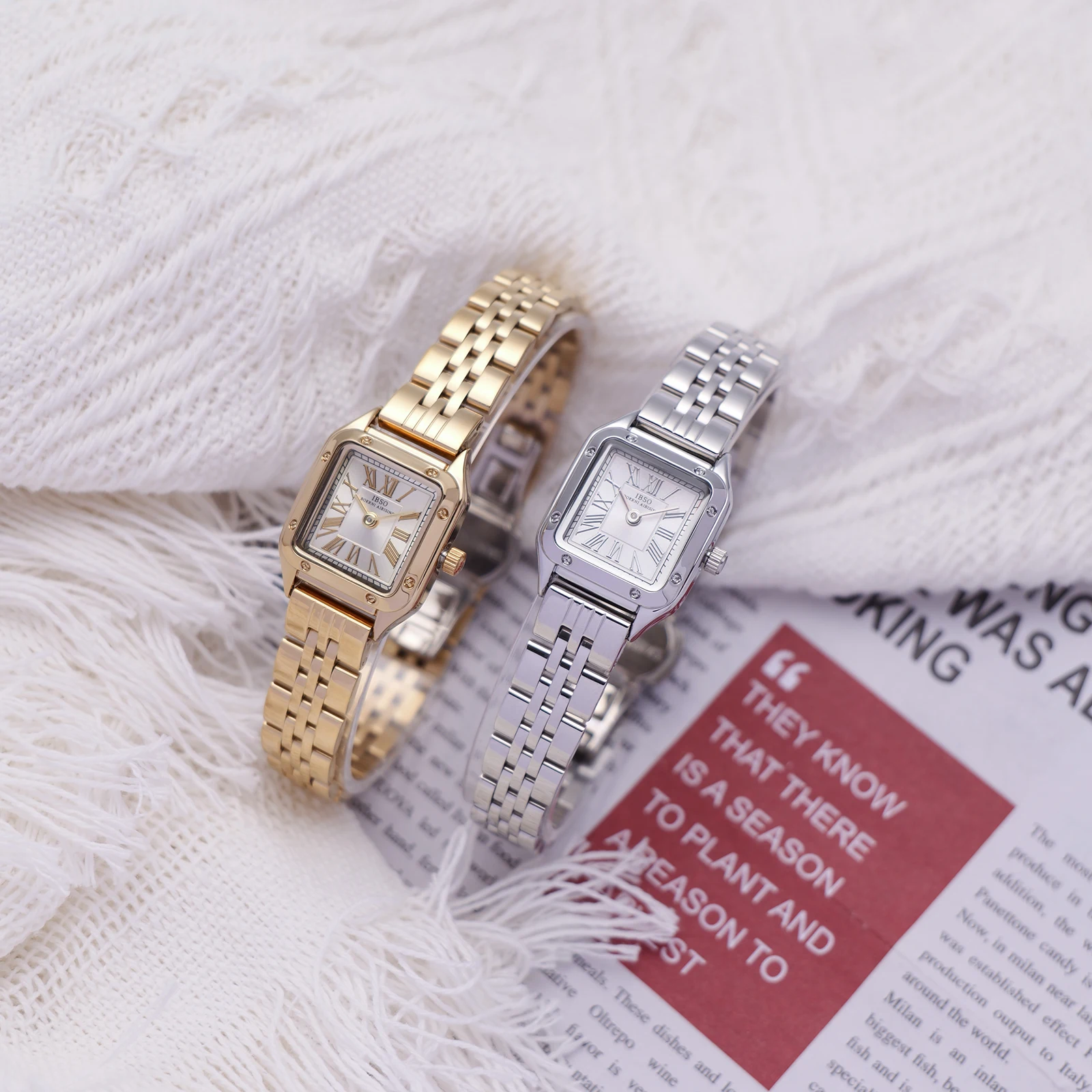 IBSO Роскошные женские кварцевые часы 2025 3ATM Водонепроницаемые японские новые с