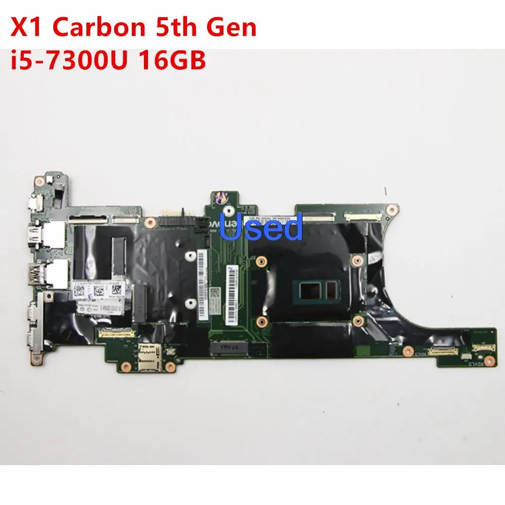 

Used For Lenovo ThinkPad X1 Carbon 5th Gen Laptop Motherboard I5-7300U CPU 16GB 01AY071 01AY075 01LV431 01LV435