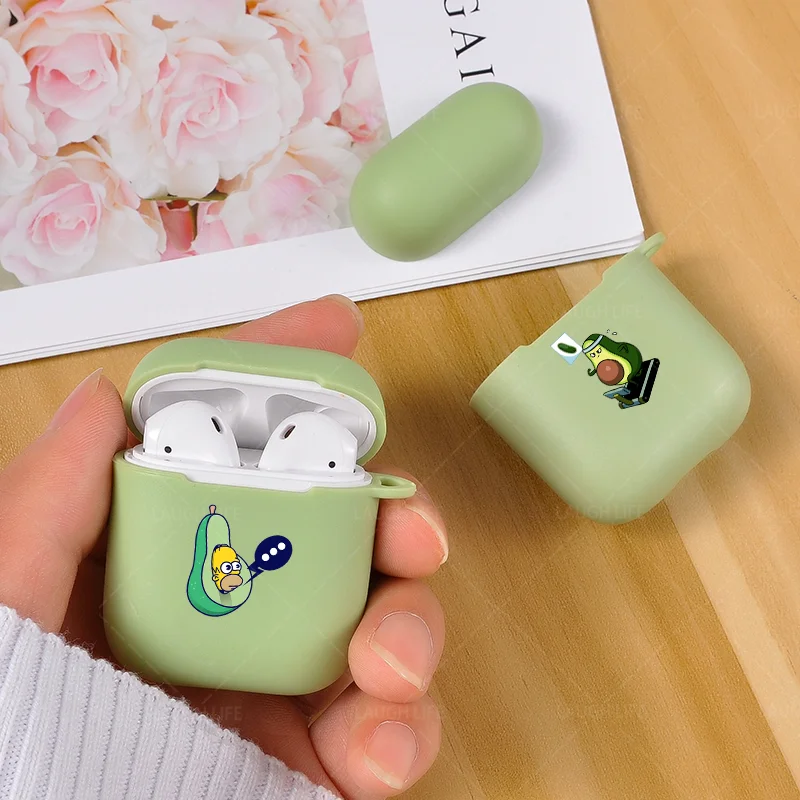 

Case For AirPods 2 Soft Cartoon Avocado Earphone Case For AirPods Pro Case Charging Box Cover For Airpods 1 2 Case Air Pods Pro