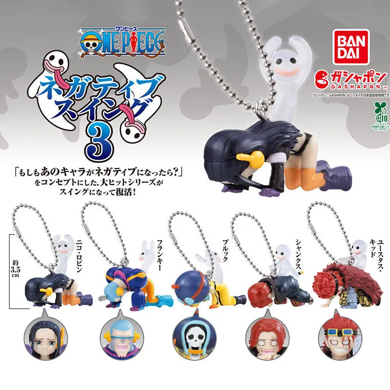 Фото Коллекционная фигурка Bandai Gashapon One Piece: Аниме-фигурка в стиле Negative Charm Vol.03, игрушка для детей, подарок, модель, украшение №2