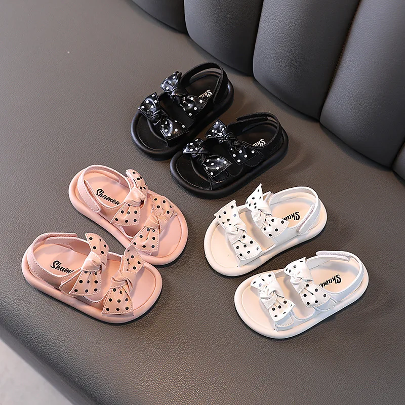 

Summer Sandals Toddler Girl Shoes Soft Bottom Cute Bow Dot First Walkers Infant Girls Beach Sandals SXX052