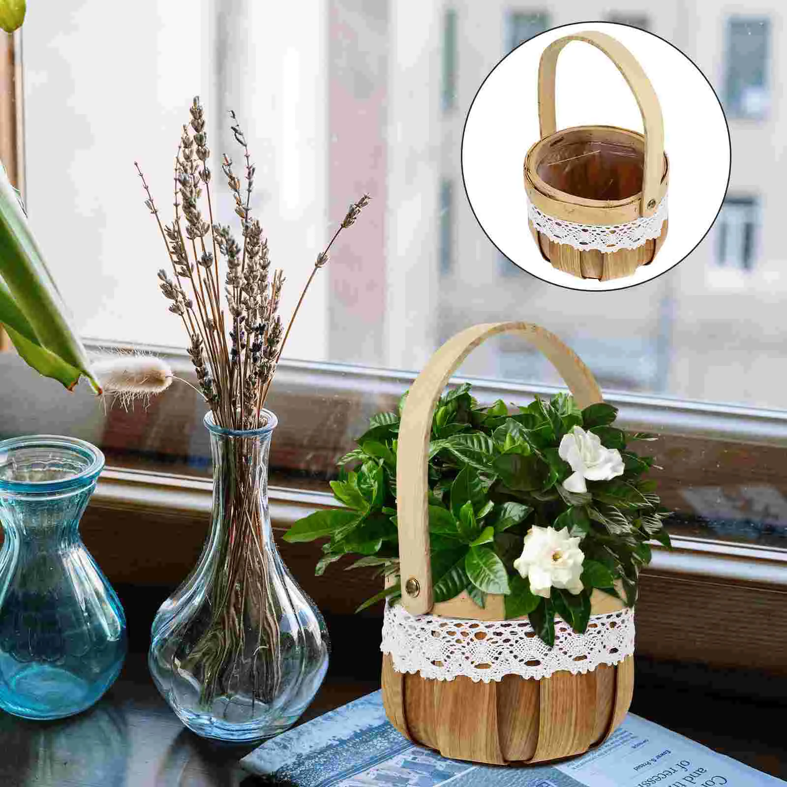 

1pc Wedding Party Favor Gift Wedding Flower Basket Flower Girl Basket Flower Girl Baskets