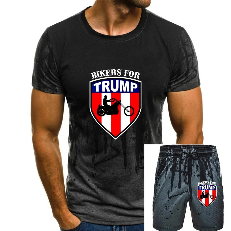 

Футболка Bikers для Трампа 2020, Мужская футболка в стиле хип-хоп