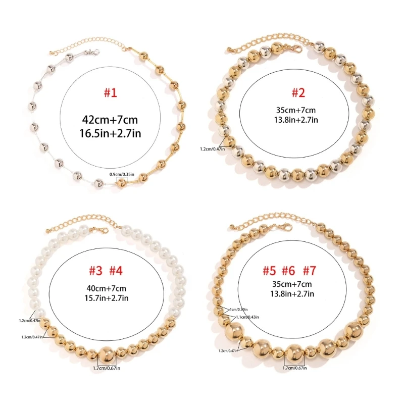 Винтажные шариковые бусины CCB регулируемая цепочка ожерелье для женщин модный