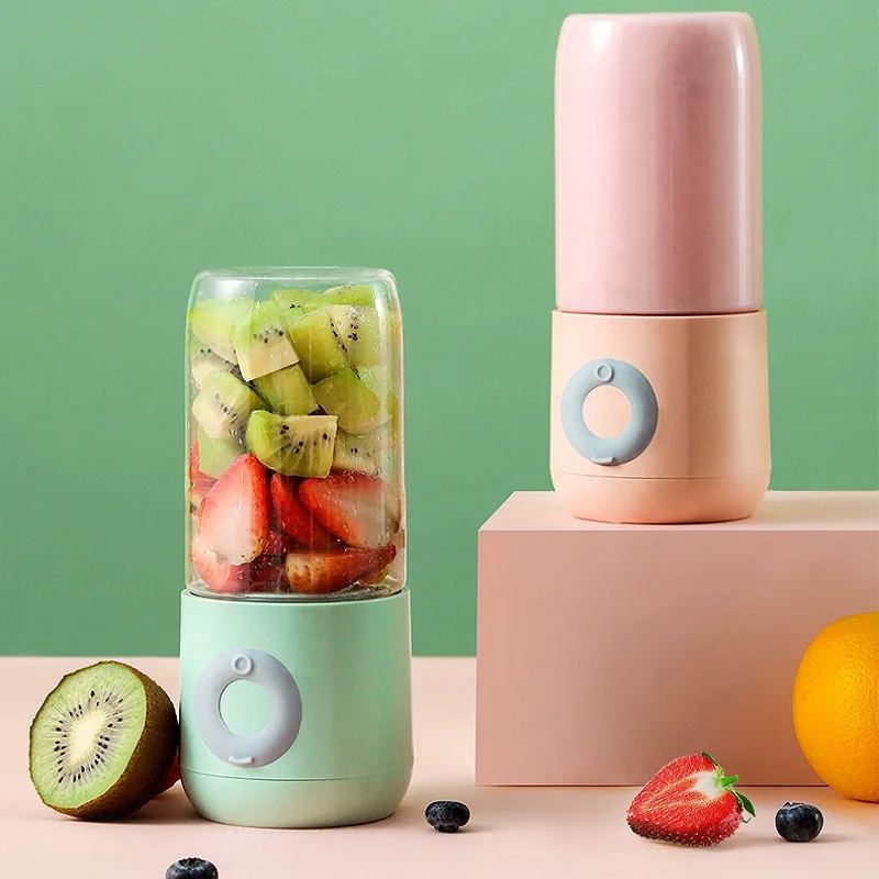 

500ml Portable Juice Cup for Travel USB Wireless Rechargeable 6 Blade Mini Fresh Juice Blender for Home