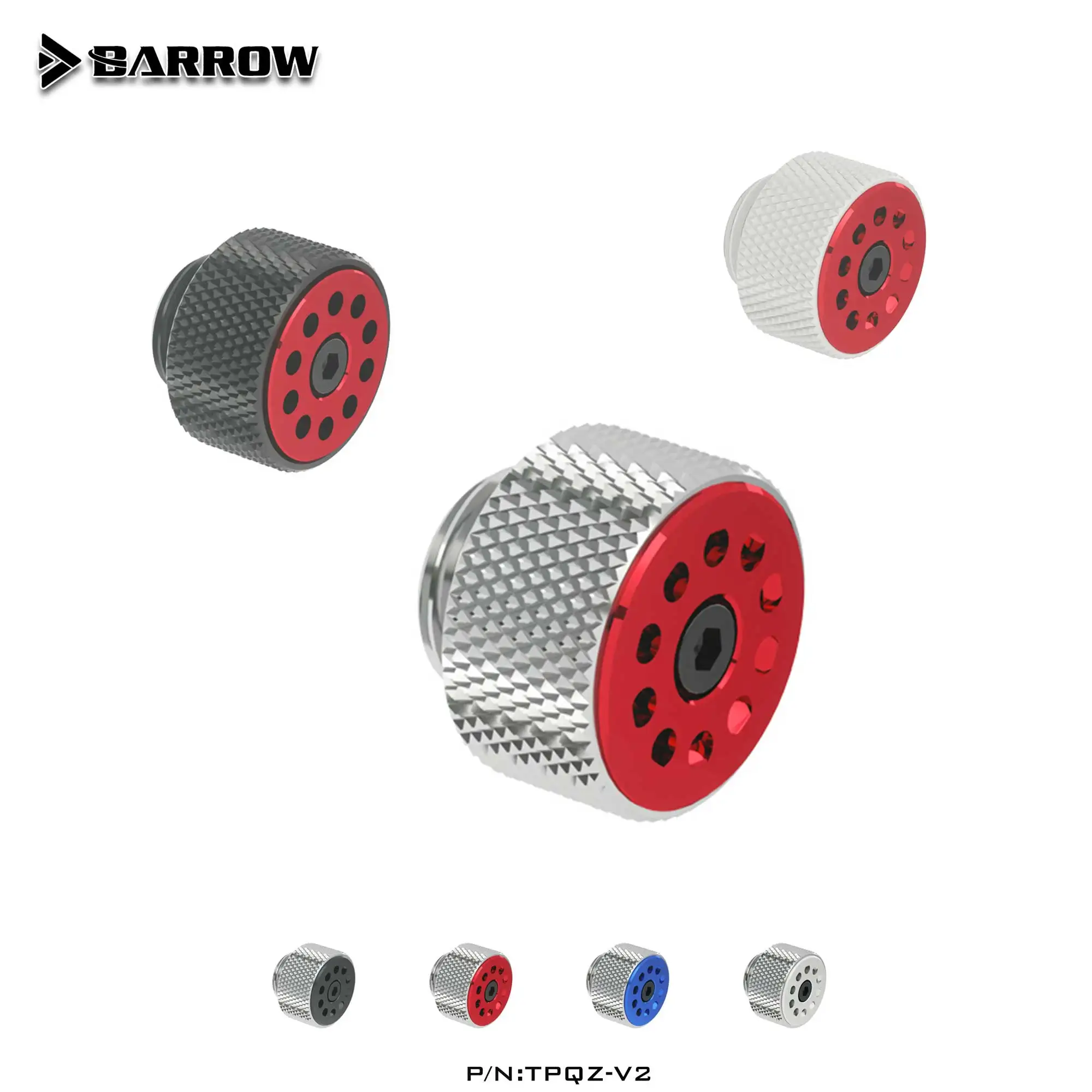 Barrow TPQZ-V2 Multi-color Air Evacuation Valve watercooler fitting g1/4 watercooling pc Silver/Black/White