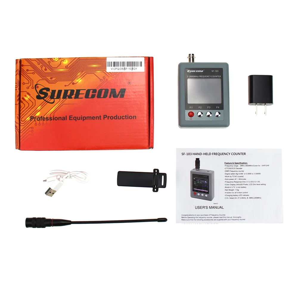 

SURECOM SF-103 DMR цифровой сигнал Testable SF103 2 МГц-200 МГц/27 МГц тестер 27 МГц-3000 МГц декодер портативный частота CTCCSS/DCS