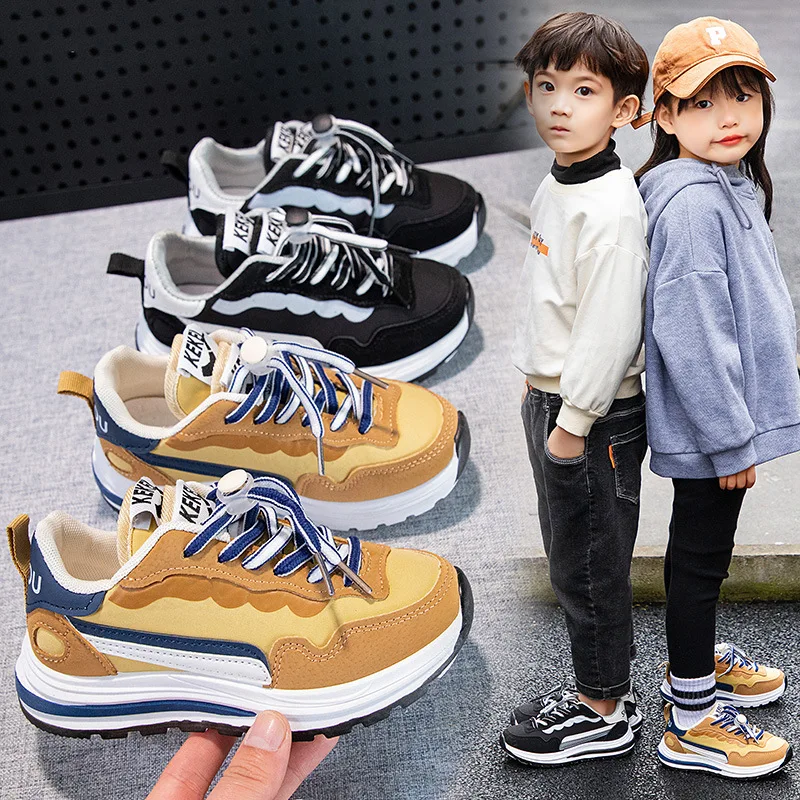 

4-10y Kids Sneakers for Toddlers Girl Shoes Fashion Flats for Boys 2022 Spring New Arrival Black,Yellow,YY885