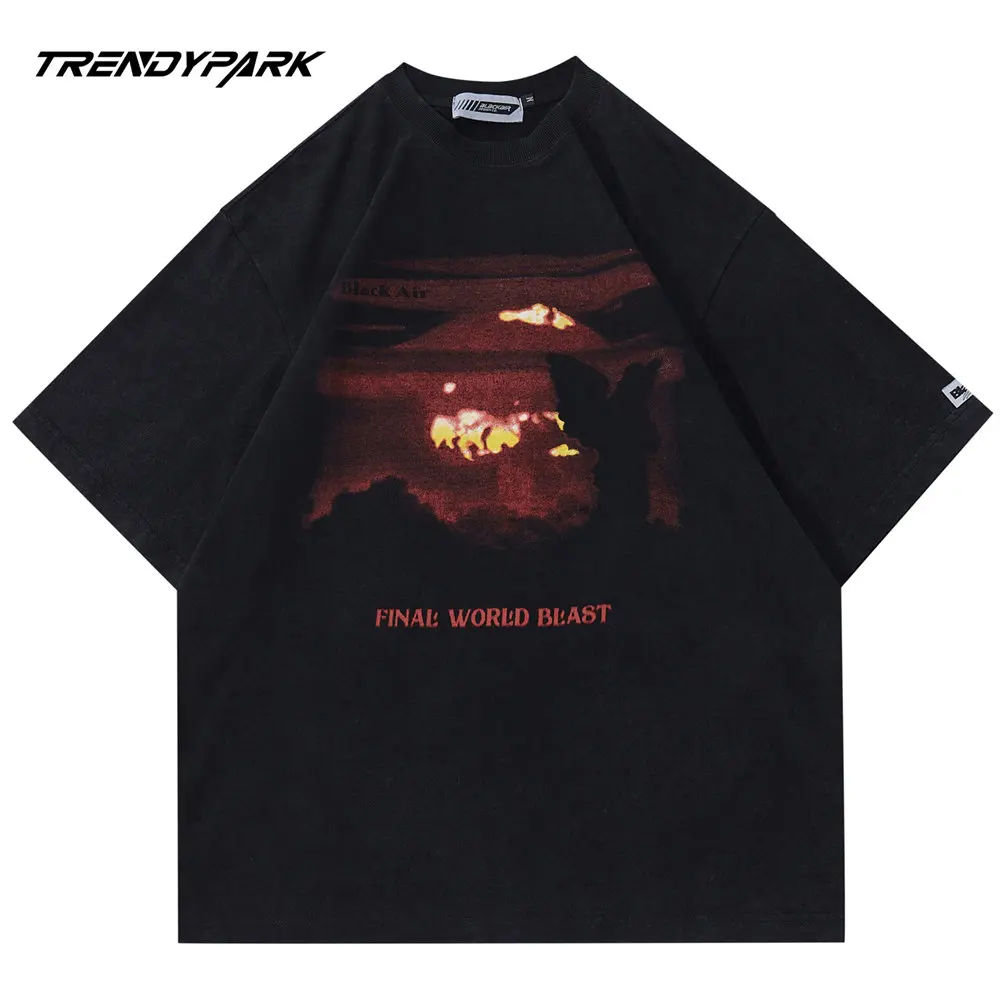 

Рубашки и блузки с принтом, мужская рубашка с круглым вырезом и короткими рукавами, модная 2023 футболка, хлопковая повседневная мужская одежда в стиле хип-хоп, топы в стиле панк