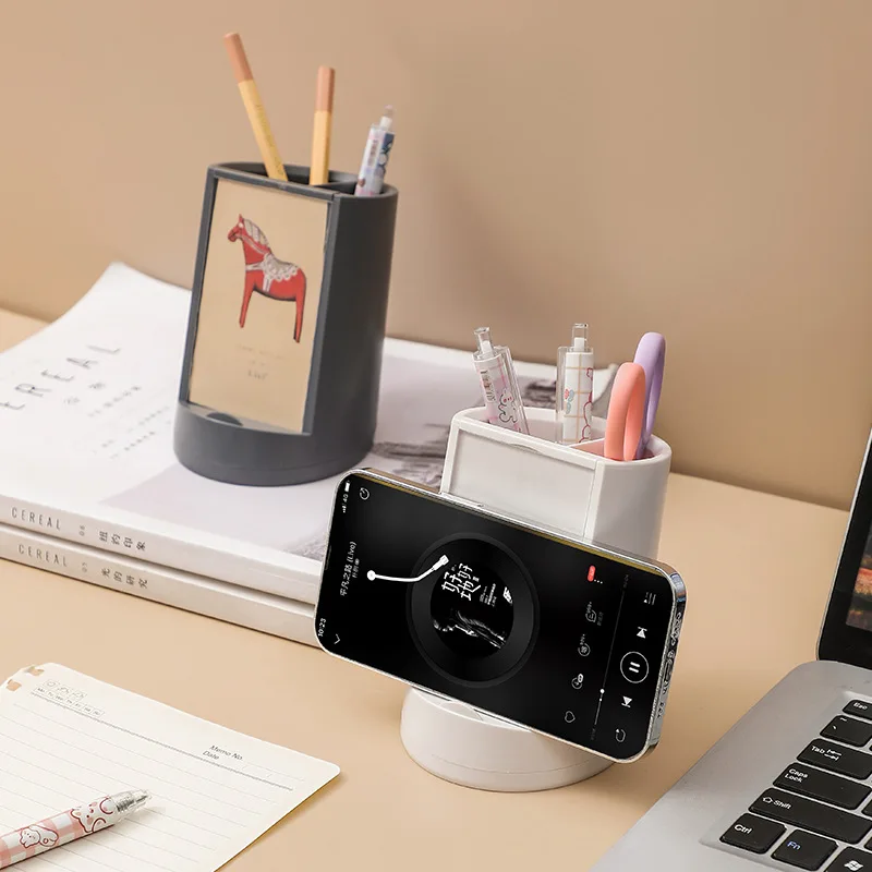 

Multifunctional Desktop Organizer Pen Holder Makeup Storage Box School Office Accessories Stationery