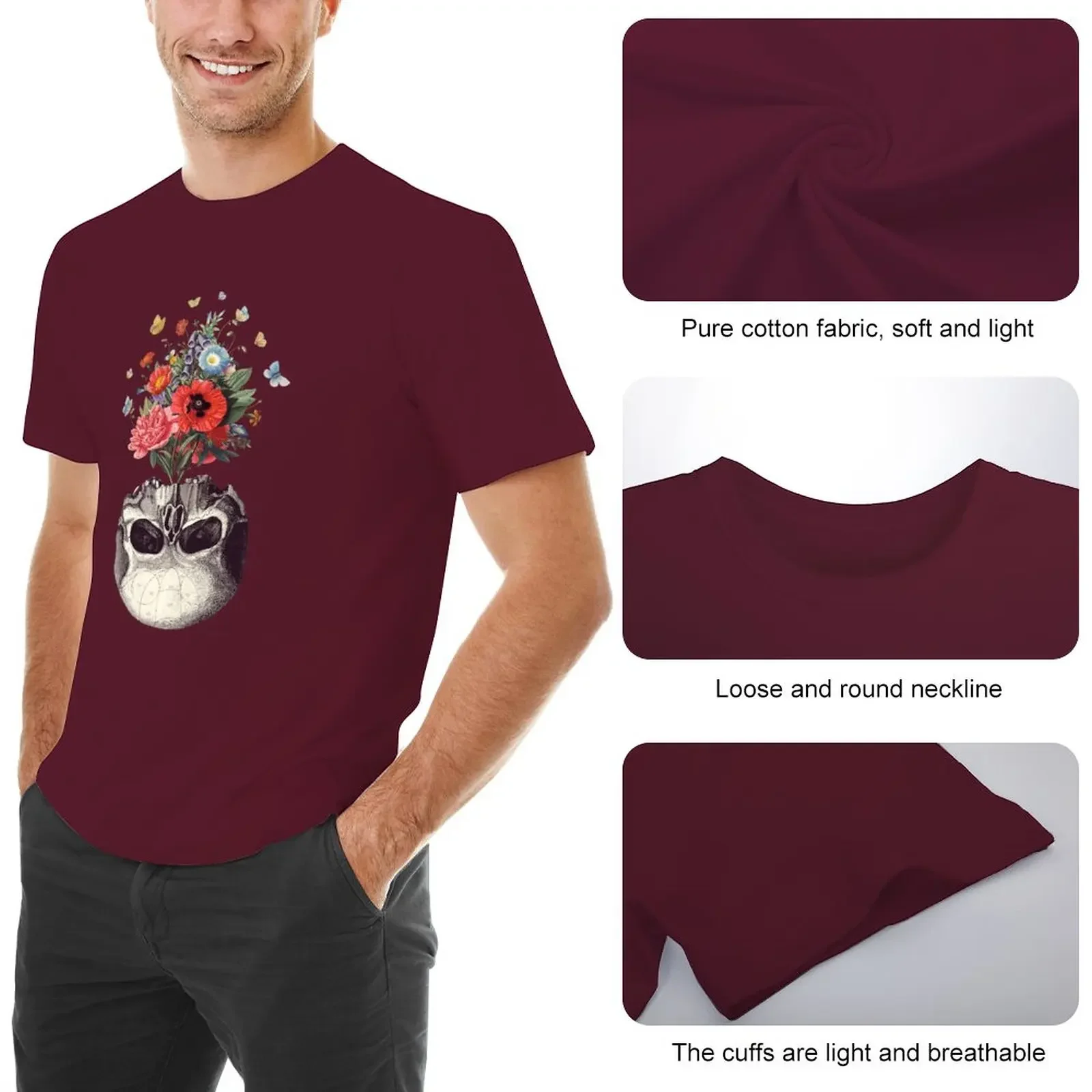 Memento Mori футболка Новая версия пользовательская графическая винтажная хлопковая