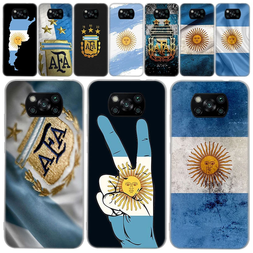 

Прозрачный мягкий чехол с флагом Аргентины для телефона Xiaomi Mi 12T 11T 10T 9T Pro 12X 11i 13 12 11 10 9 8 Lite 5X 6X CC9, корпус