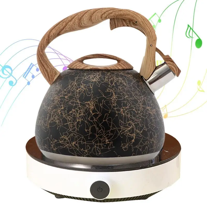 

Stove Top Tea Kettles 2.8L Chic Stainless Steel Hammer Tea Pots Convenient Anti-Hot Handle And Anti-Rust Tea Kettle Suitable For