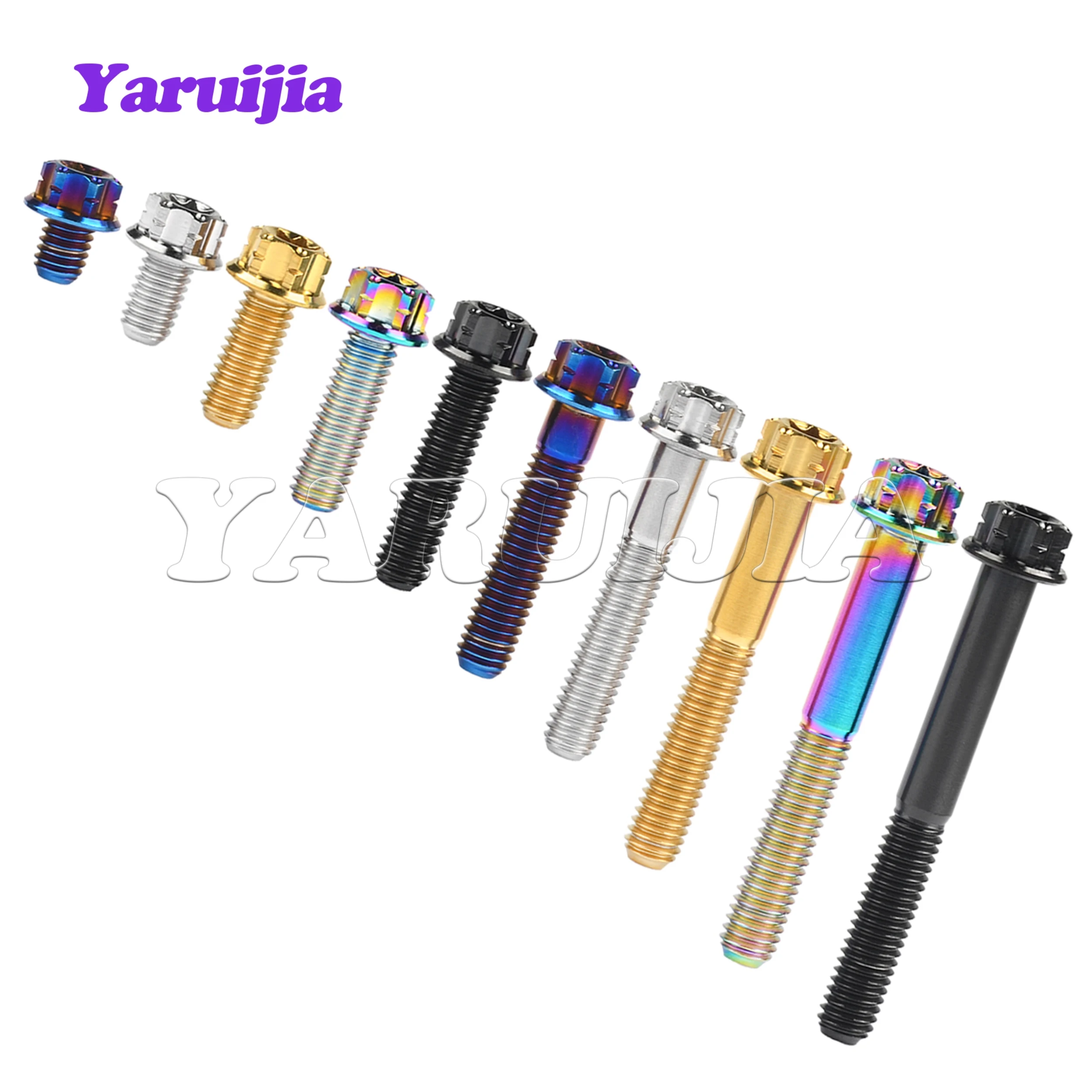 Фото Титановый болт Yaruijia M6/M8x10/15/20/25/30/35/40/45/50/55 мм, винты с нестандартной головкой для крепежных деталей мотоцикла №3