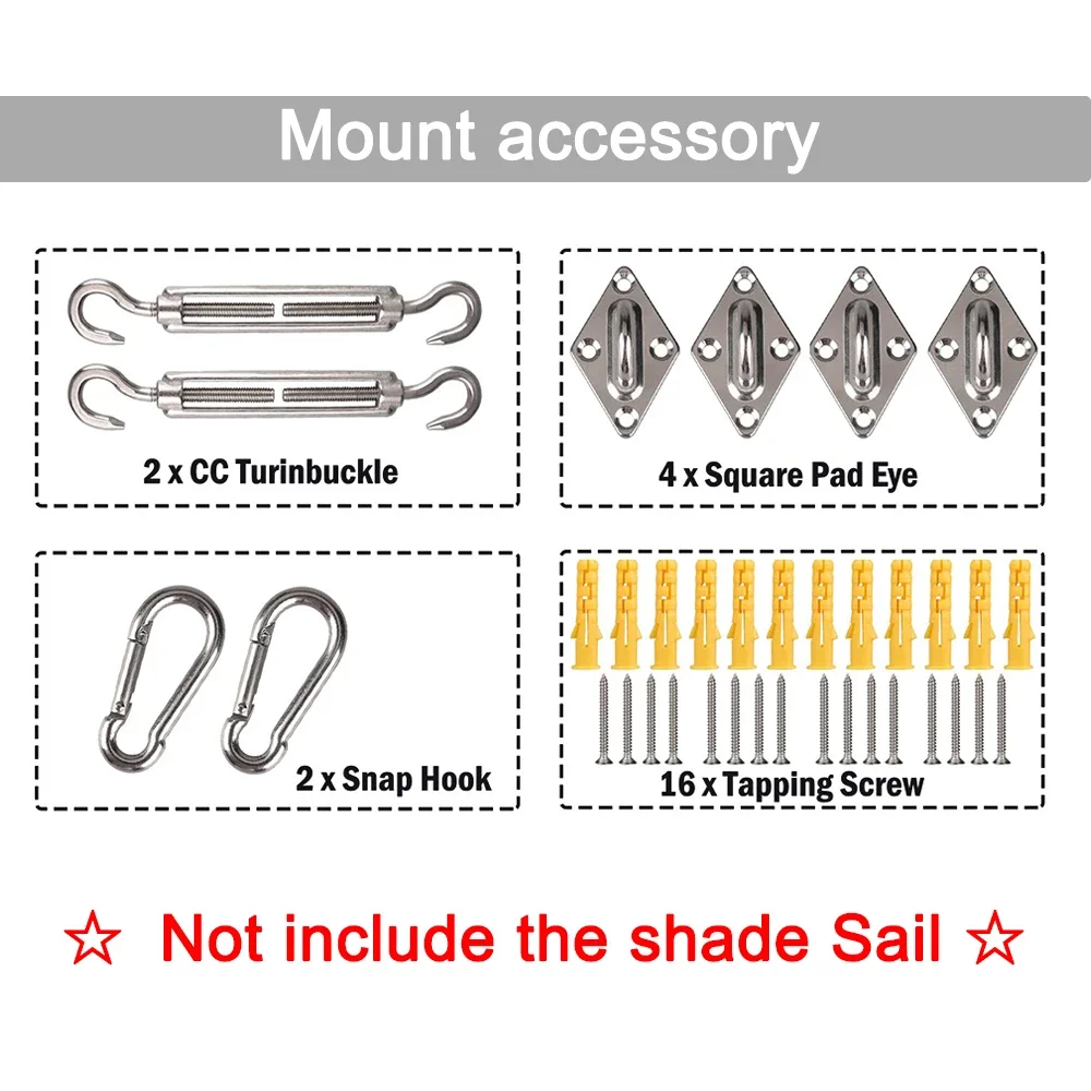 

Солнцезащитные паруса Аunct, Оксфорд, серый