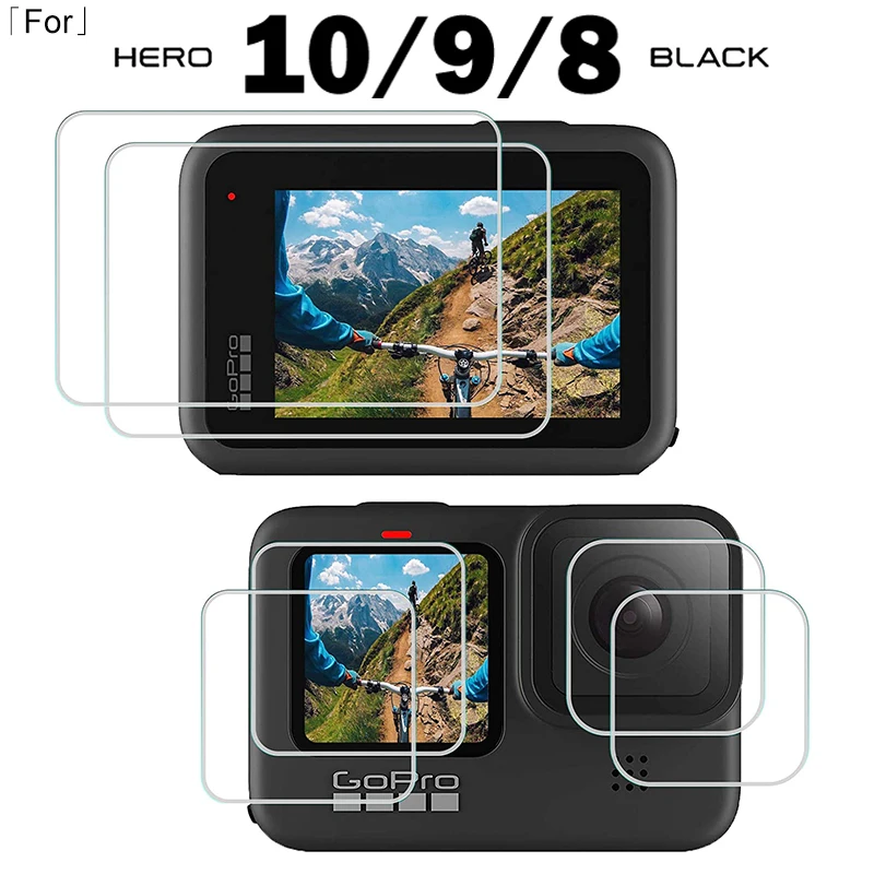 

Закаленное стекло для защиты экрана для GoPro Hero 10 9 8 Black Max, защита объектива, защитная пленка для Go Pro 10, аксессуары для камеры