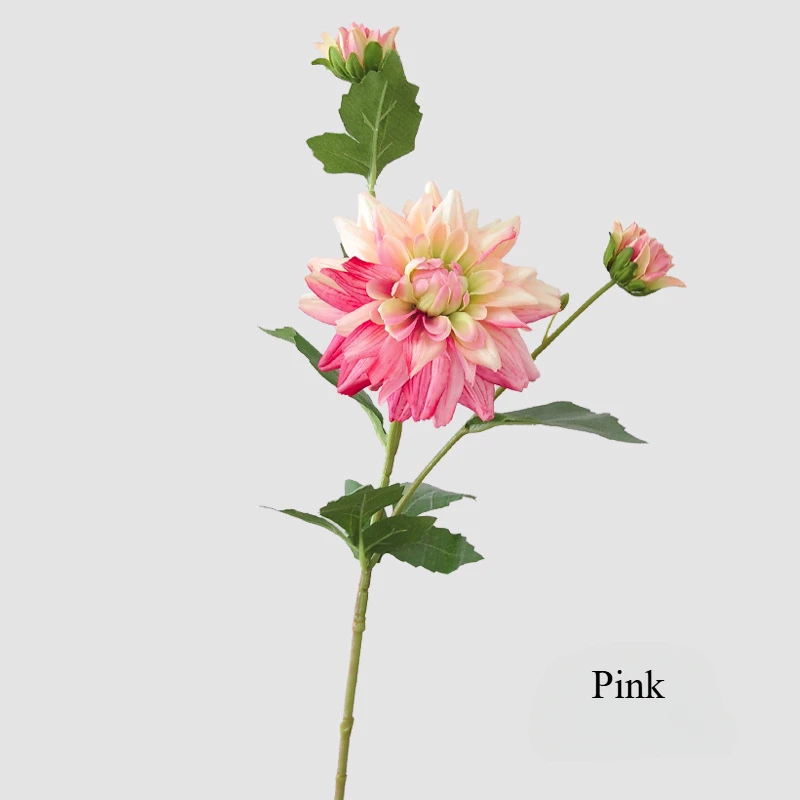 

Искусственный шелковый цветок георгин 65 см