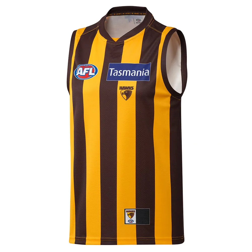 

HAWTHORN HAWKS 2021/2022 AFL GUERNSEY MENS RUGBY JERSEY Size S--3XL