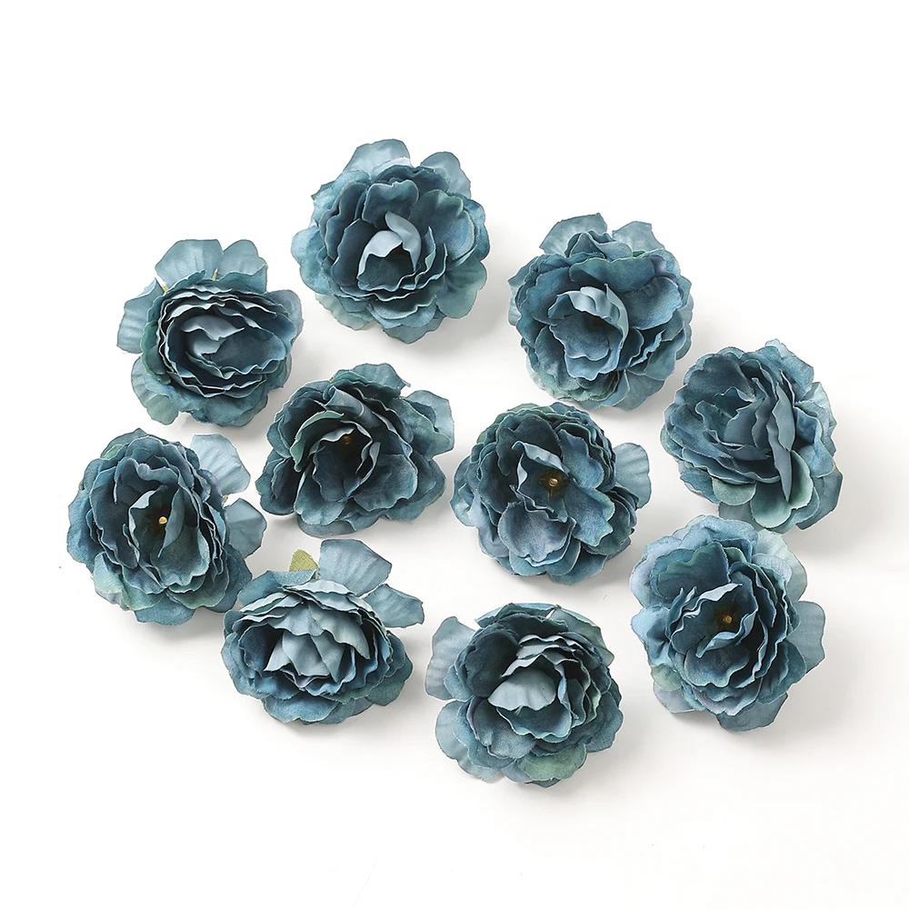 

Искусственные цветы шелковые синие 10 шт.