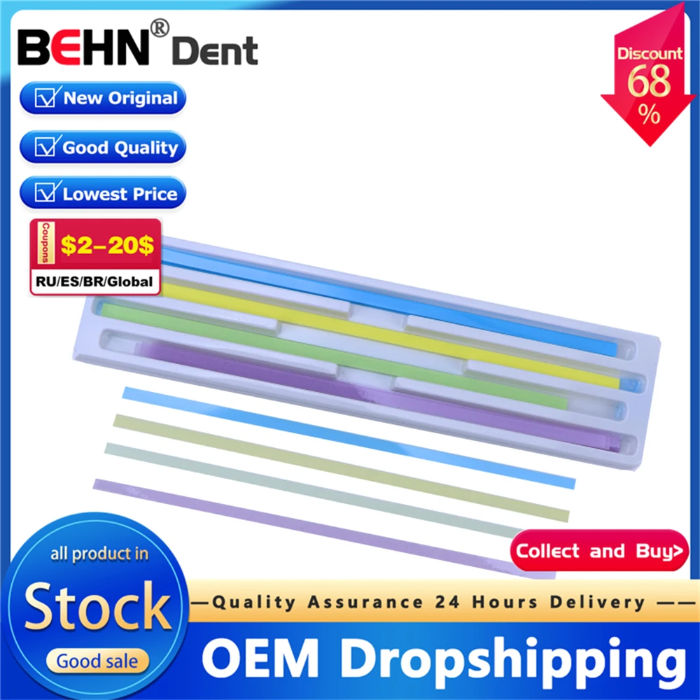 

60 Strips/box Dental Rainbow Strips Set Adjacent Surface De-glazing Manual Grinding Strips Dental Dentistry Tools Materials
