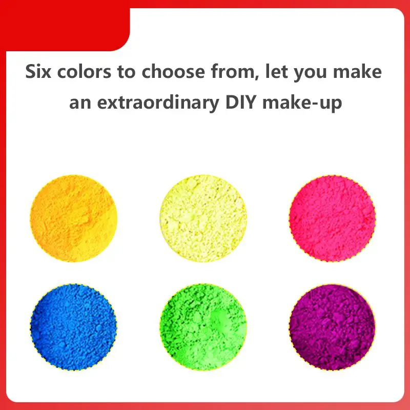 

6 цветов, смешанные косметические тени для век, матовые минеральные блестки, пудра для ногтей, мерцающие Сияющие тени для век, фосфор, алмаз TSLM1
