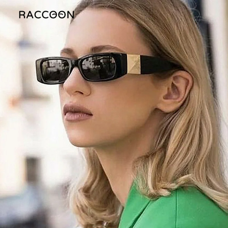 

2022 винтажные модные прямоугольные солнцезащитные очки женские маленькие узкие очки мужские роскошные брендовые дизайнерские солнцезащит...