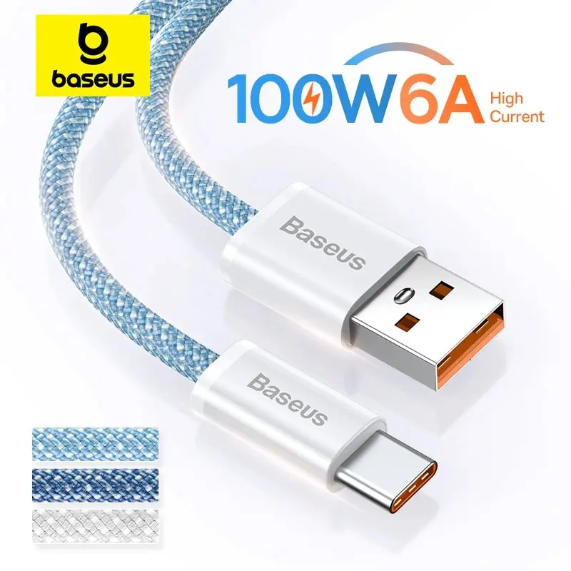 USB-кабель Baseus 100 Вт для быстрой зарядки Huawei, Samsung, Xiaomi ...