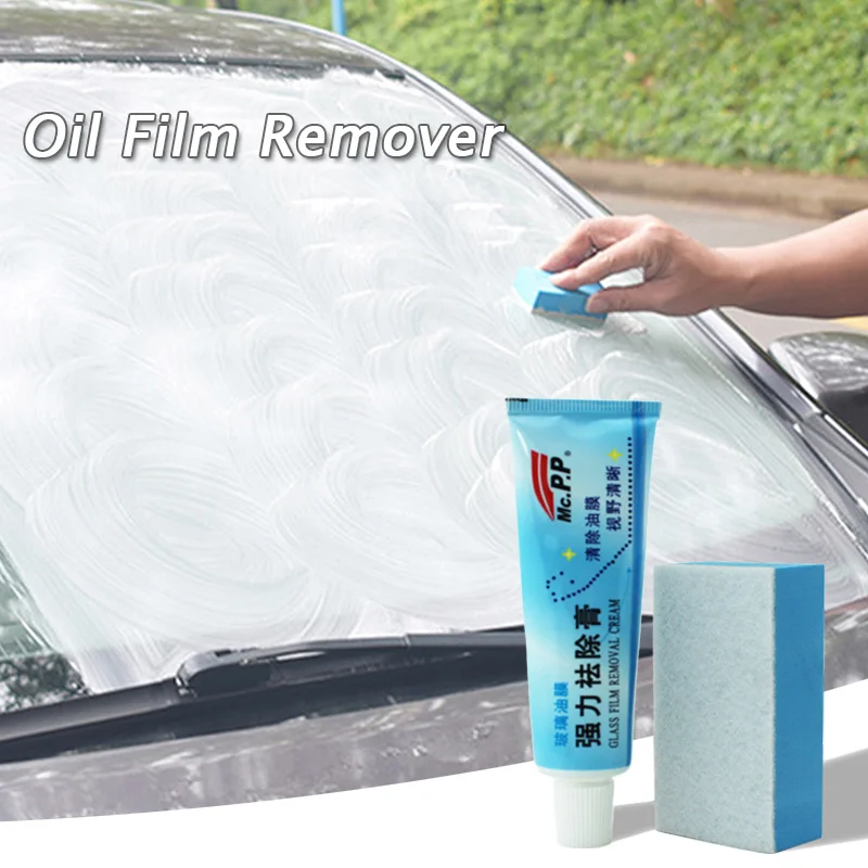 

Car Glass Oil Film Remover Windshield Oil Water Spot Powerful Removal Cream Glass Universal Rainproof Agent 30g