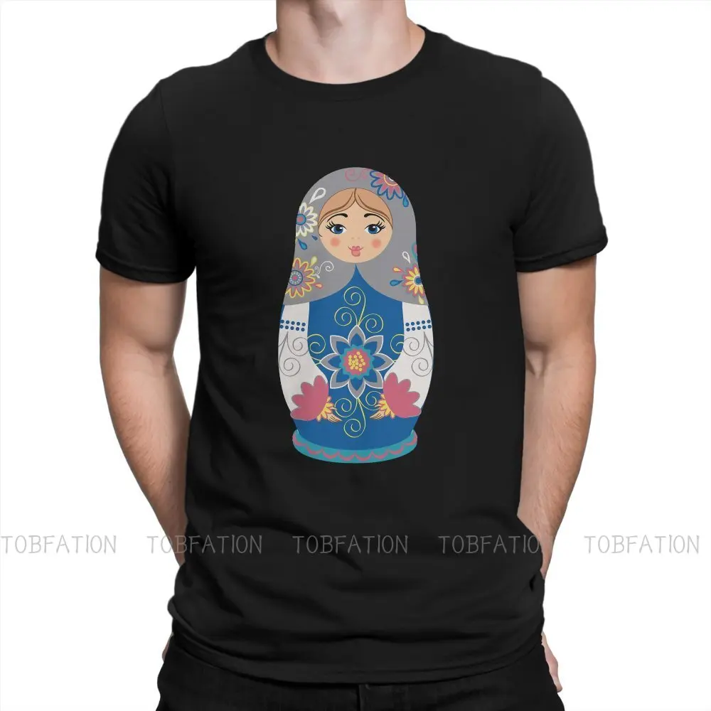 

Футболка Kokeshi Doll Matreshka, классический гранж, летние большие хлопковые мужские топы в стиле Харадзюку, футболка с круглым вырезом