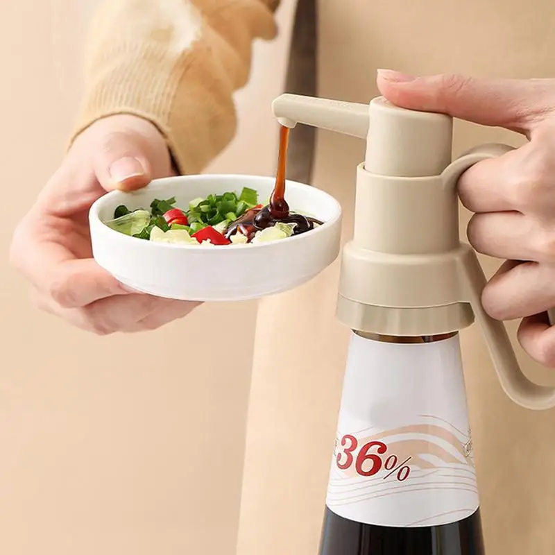 

PP Jam Bottle Pump Oyster Sauce Dispensers Ketchup Vinegar Bottle Head Pressure Push-type Nozzle Home Kitchen Tool Kitchen Gadge