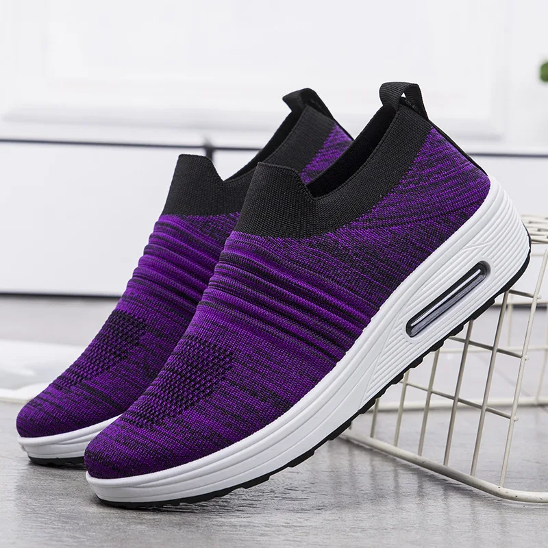 

2022 Shoes Mesh High quality Women Sneakers Slip on Round Toe Women's Sneakers Trainers Sneakers Women Breathable Mujer Shoes