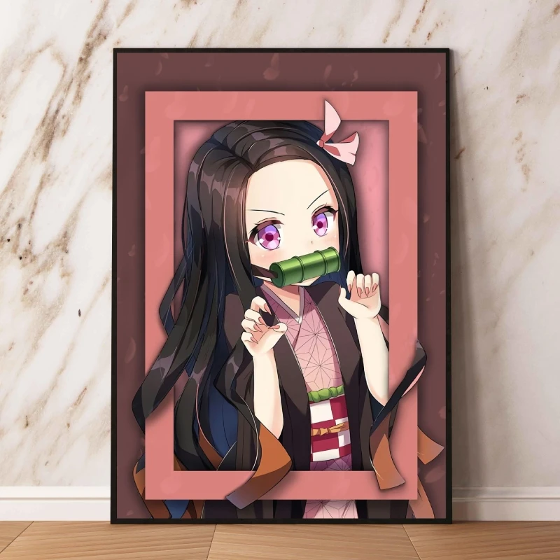 Картина на холсте живопись убийца демонов камадо незуко современные домашние