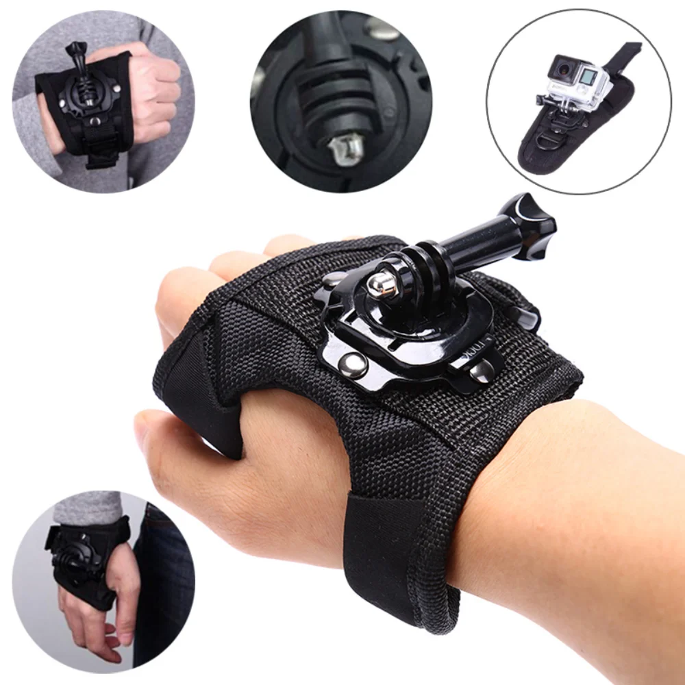 

360 Degrees Wrist Band Arm Strap Belt Tripod Mount for GoPro Hero 11 10 9 8 7 6 Camera Fist Adapter Band for Go Pro Accessories