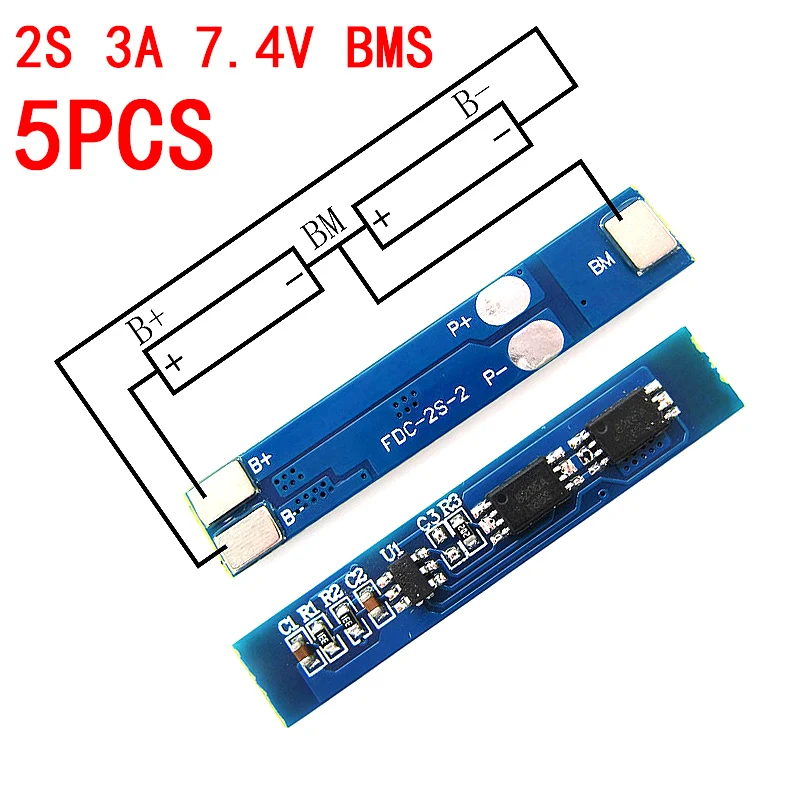 5 шт. защитная плата bms pcm для зарядки литий-ионных батарей 2S 3A 7 4 в 8 18650