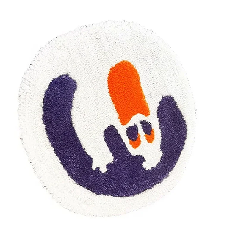 Ковер На Хэллоуин Мультфильм Тыква призрак Кошка дверной коврик нескользящий