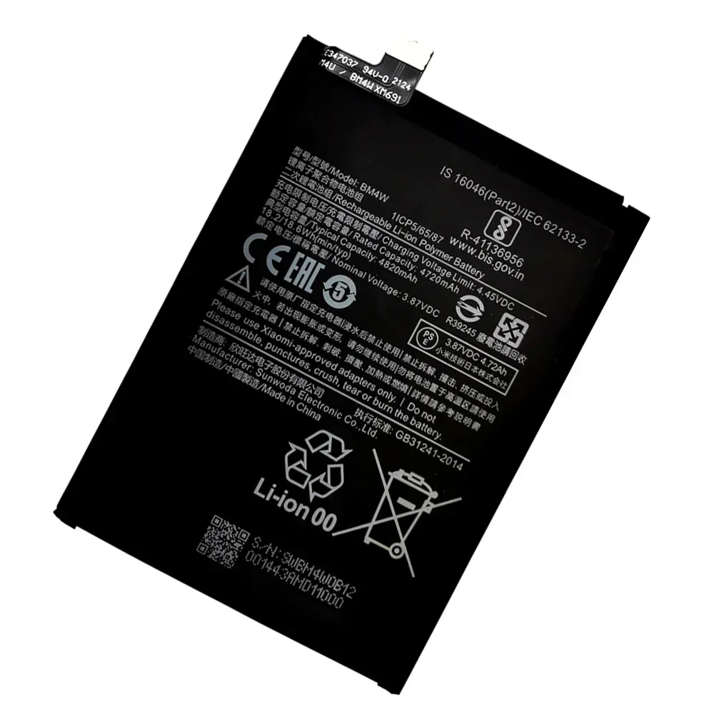 Аккумулятор BM4W для Xiaomi Mi 10T Lite 5G 100% оригинал высокое качество бесплатные